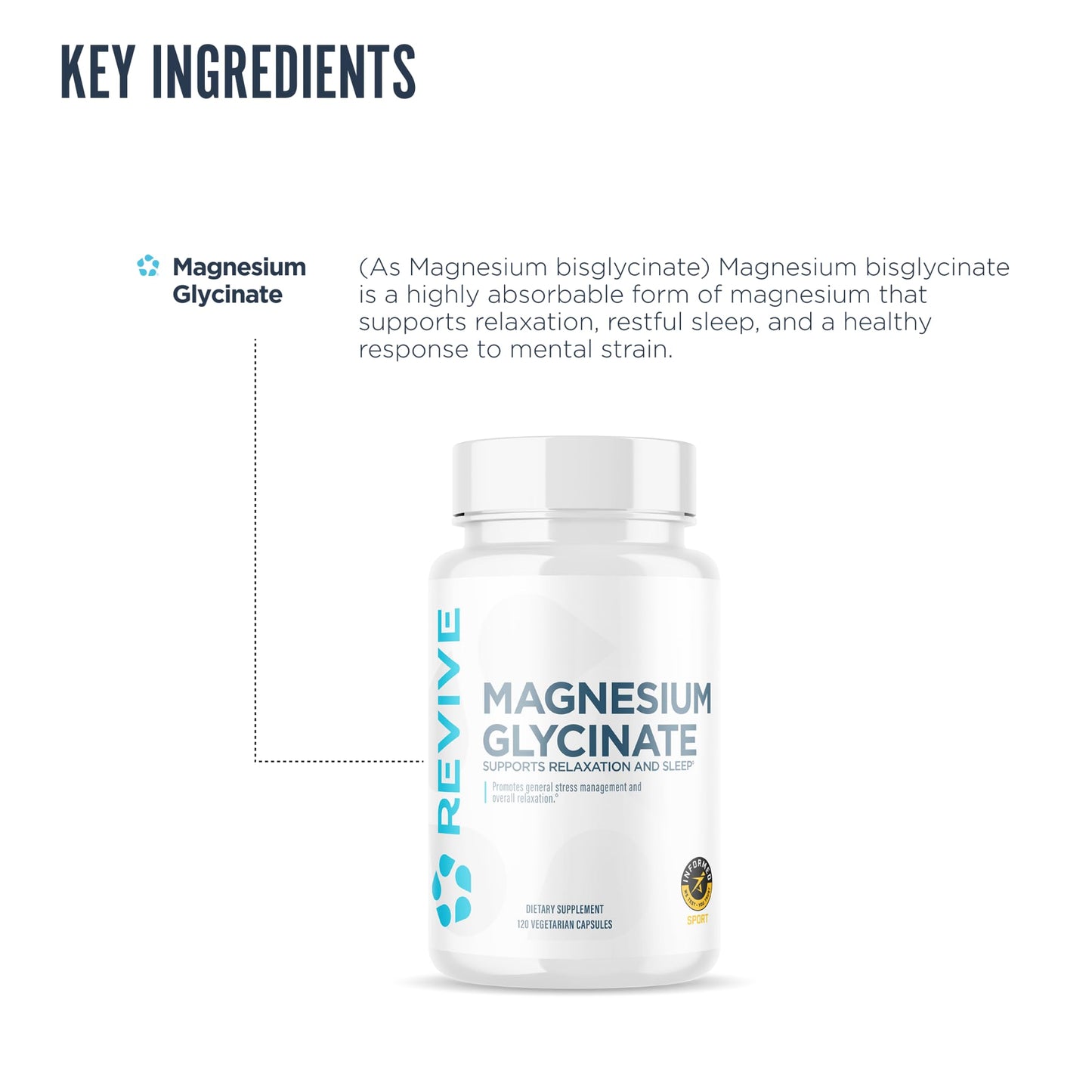 Revive Magnesium Glycinate 200mg Capsule, 180 Servings