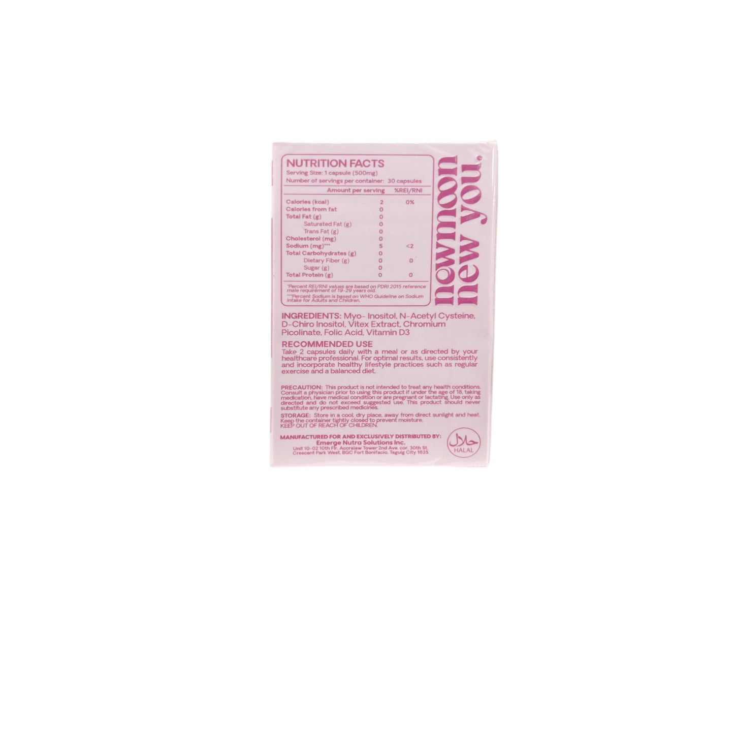 Generic Beauty Milk New Moon Hormo Balance – Myo-Inositol + D-Chiro Inositol Capsules, 30 Count