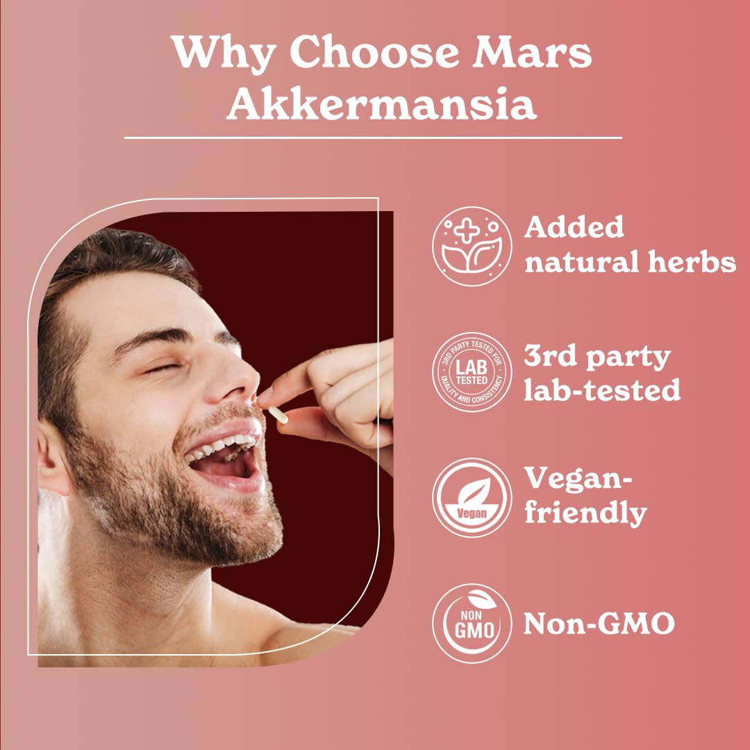 Mars by GHC Akkermansia Muciniphila Capsules, 60 Capsules