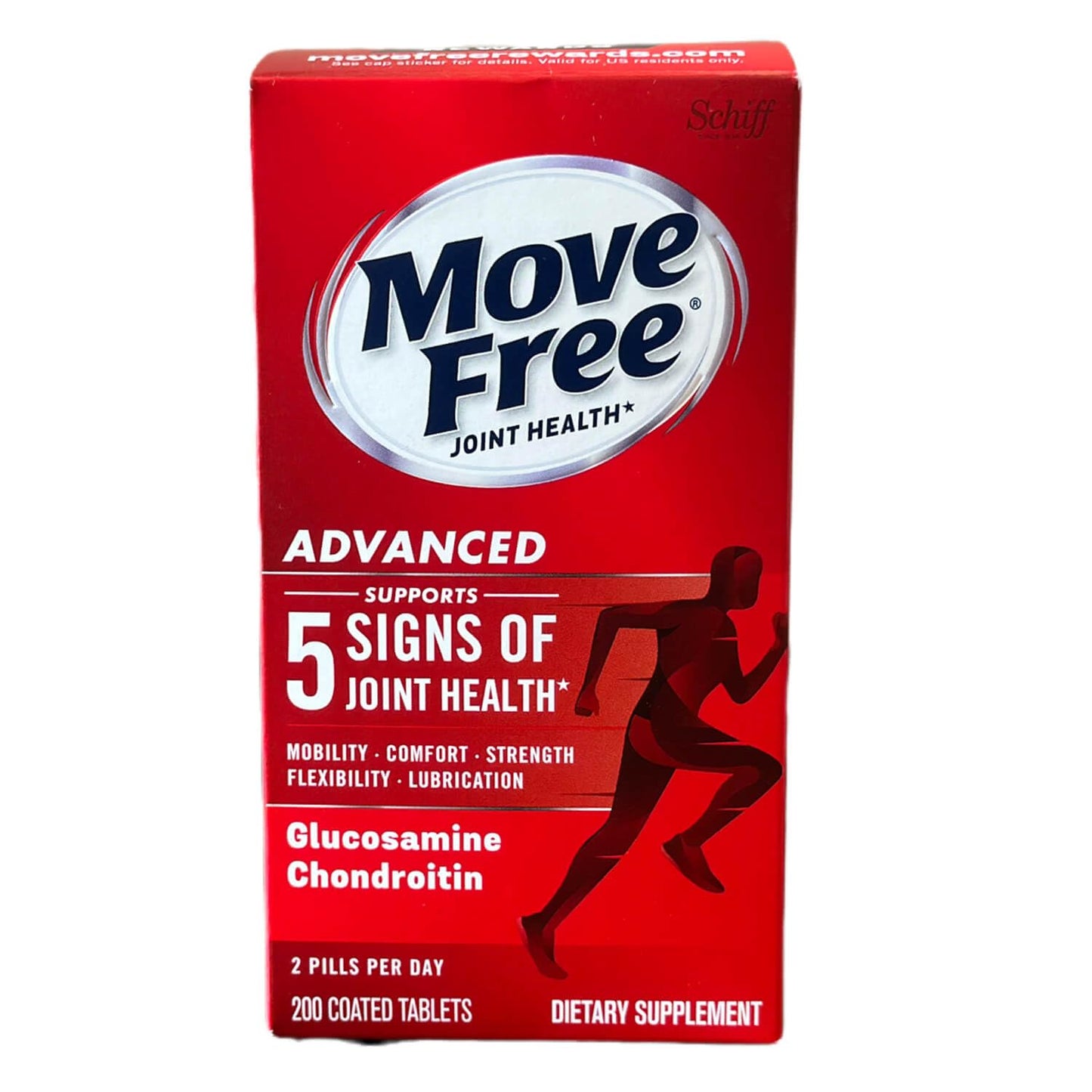 Neixuns Move Free Advanced Glucosamine Chondroitin + Calcium Fructoborate Joint Support Supplement, Tablet, 200 Tablets