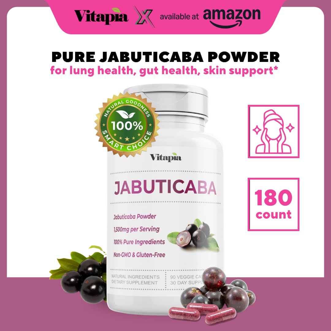Vitapia Jabuticaba Fruit Powder Supplement Capsule 180 Count