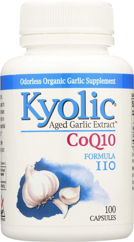 Kyolic Garlic Extract w/ Co-Q-10 Formula 110 Capsules, 100 Count