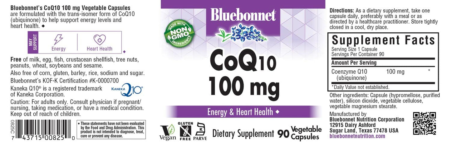 BlueBonnet CoQ10 100 mg Capsule, 90 Capsules