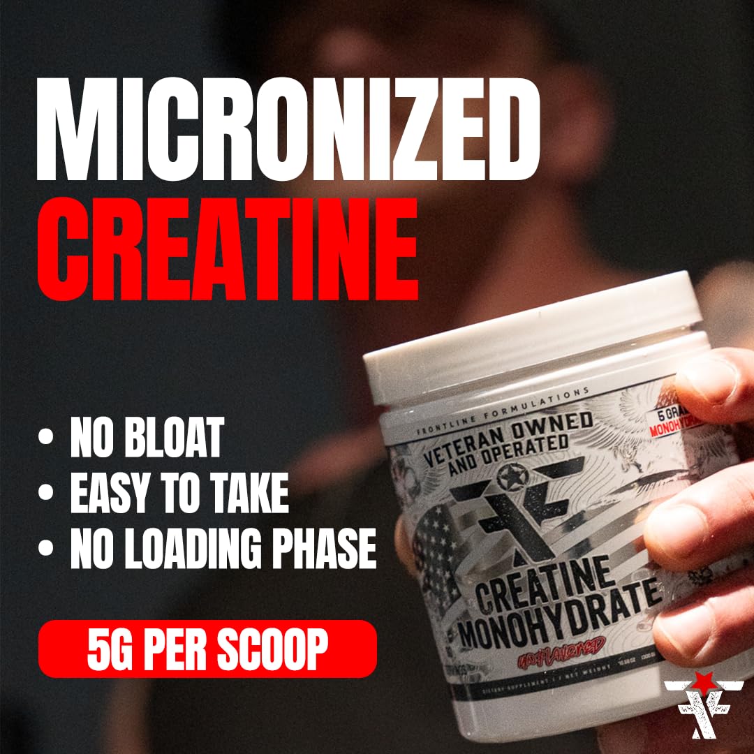 Frontline Formulations Creatine Monohydrate Powder, 60 Servings