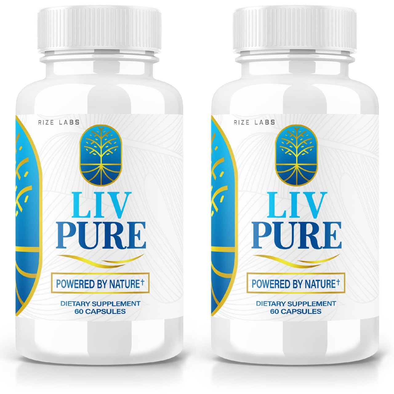 rize labs LivPure Powered by Nature Advanced Formula Pure Support Dietary Supplement for Liver Support, Extra Strength, Vegan Liver Function 120 Capsules