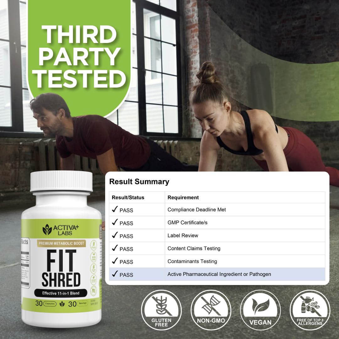 Activa Labs Fit Shred 11-in-1 Weight Management Herbal Supplement Capsules 90 Count