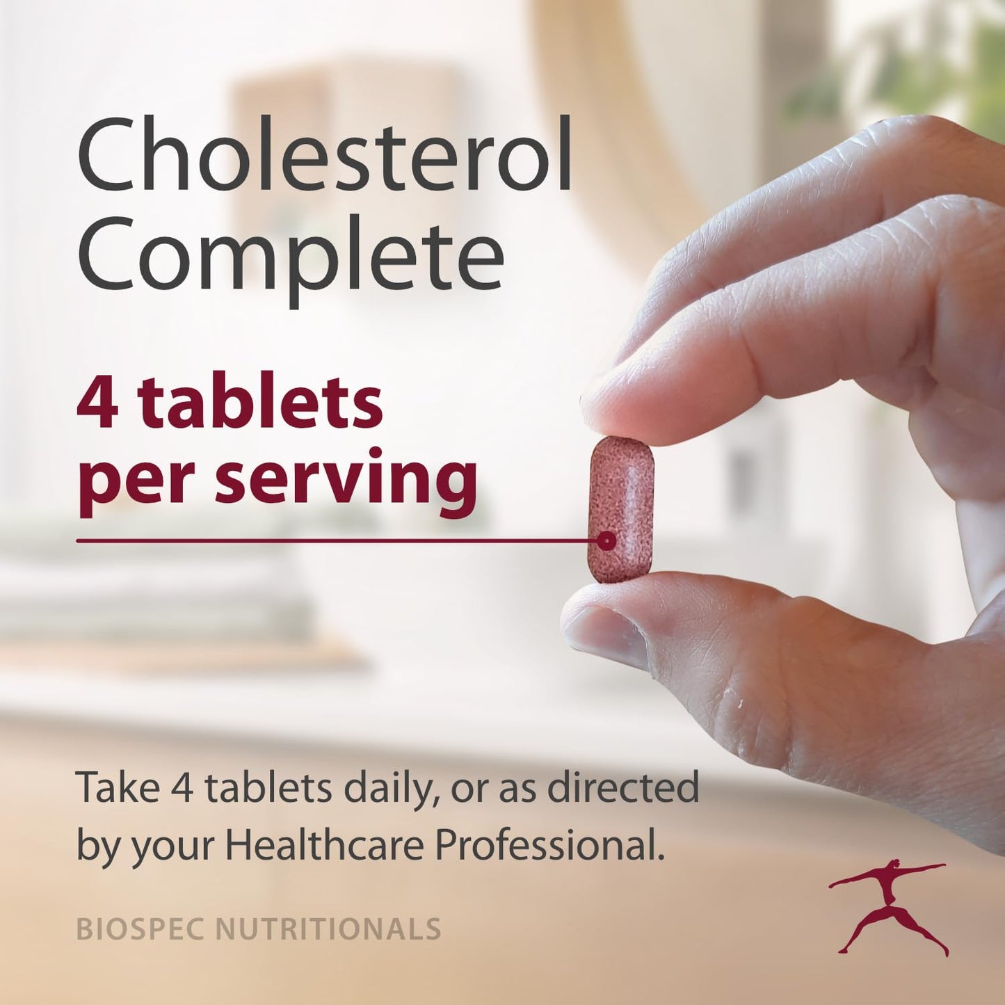 BIOSPEC NUTRITIONALS Cholesterol Complete - Natural Cholesterol Support for Cardiovascular and Heart Health, Red Yeast Rice, CO-Q-10, Hawthorn, Magnesium, 240 Tablets