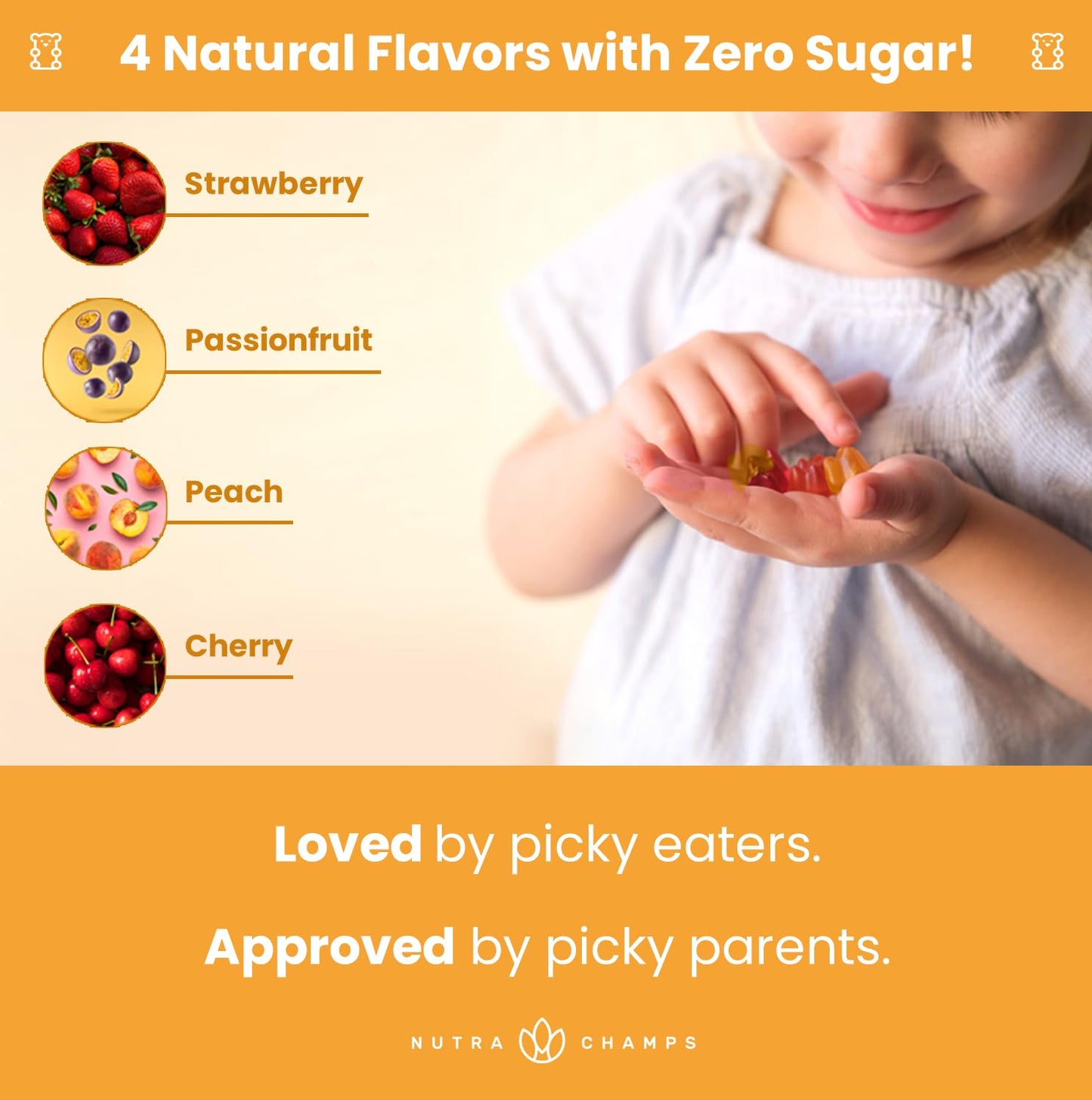 NutraChamps Kids Multivitamin Gummies 120 Count