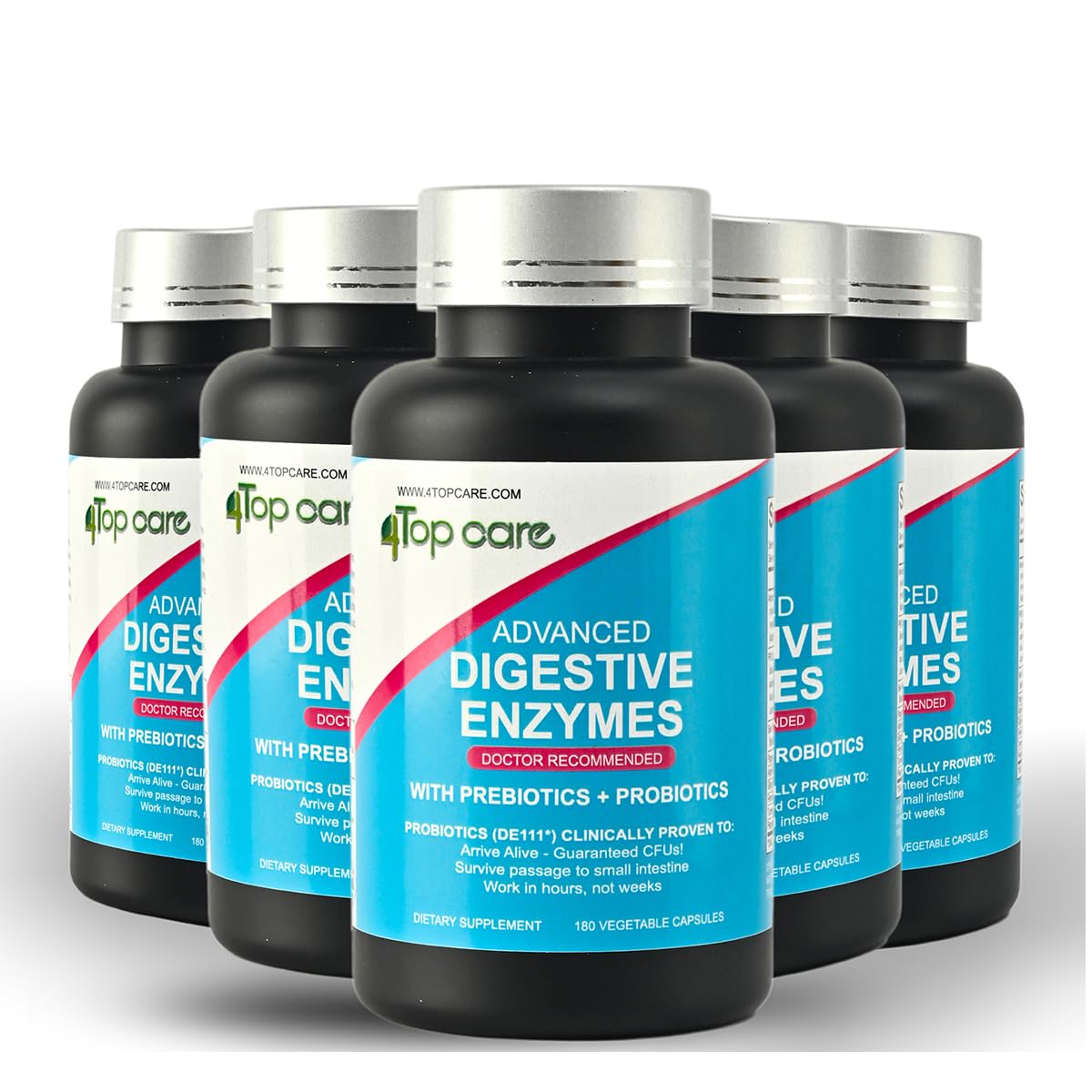 4 TOP CARE H4U Digestive Enzymes Capsules 180 Capsules