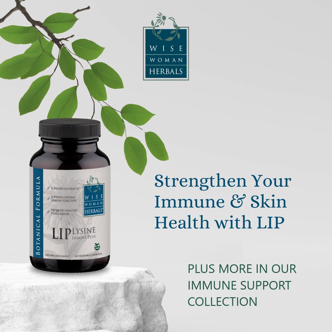 Wise Woman Herbals Lysine Immune Plus Lip Capsule 120 Count