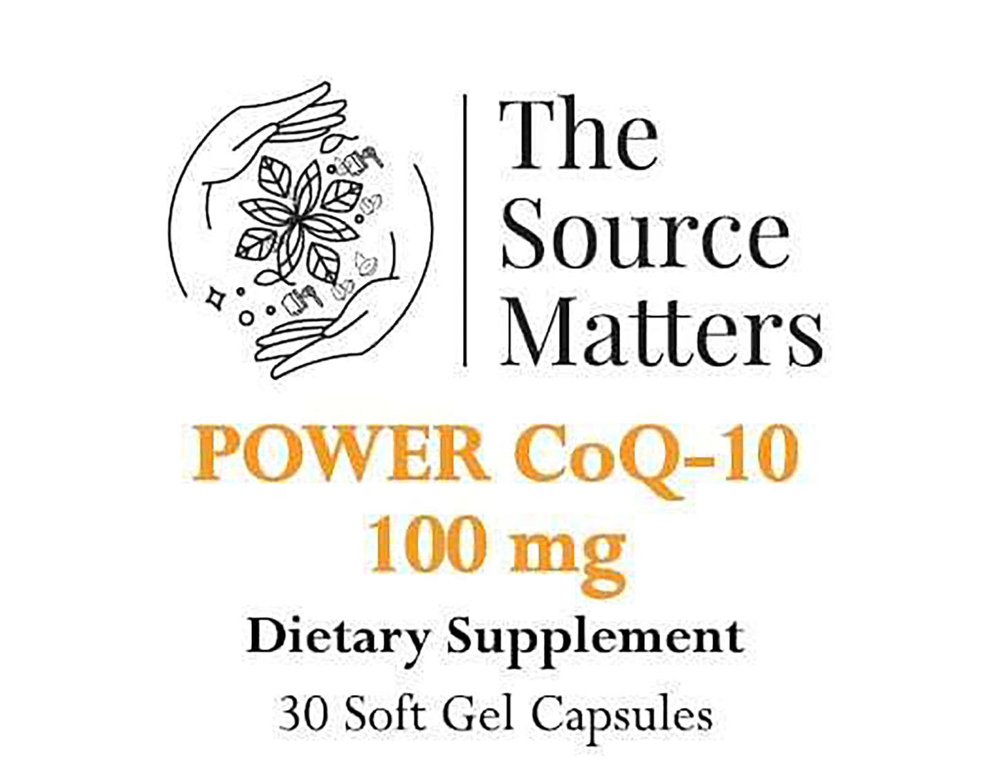 THE SOURCE MATTERS Power CoQ-10 Dietary Supplement Soft Gel Capsules, 30 Count