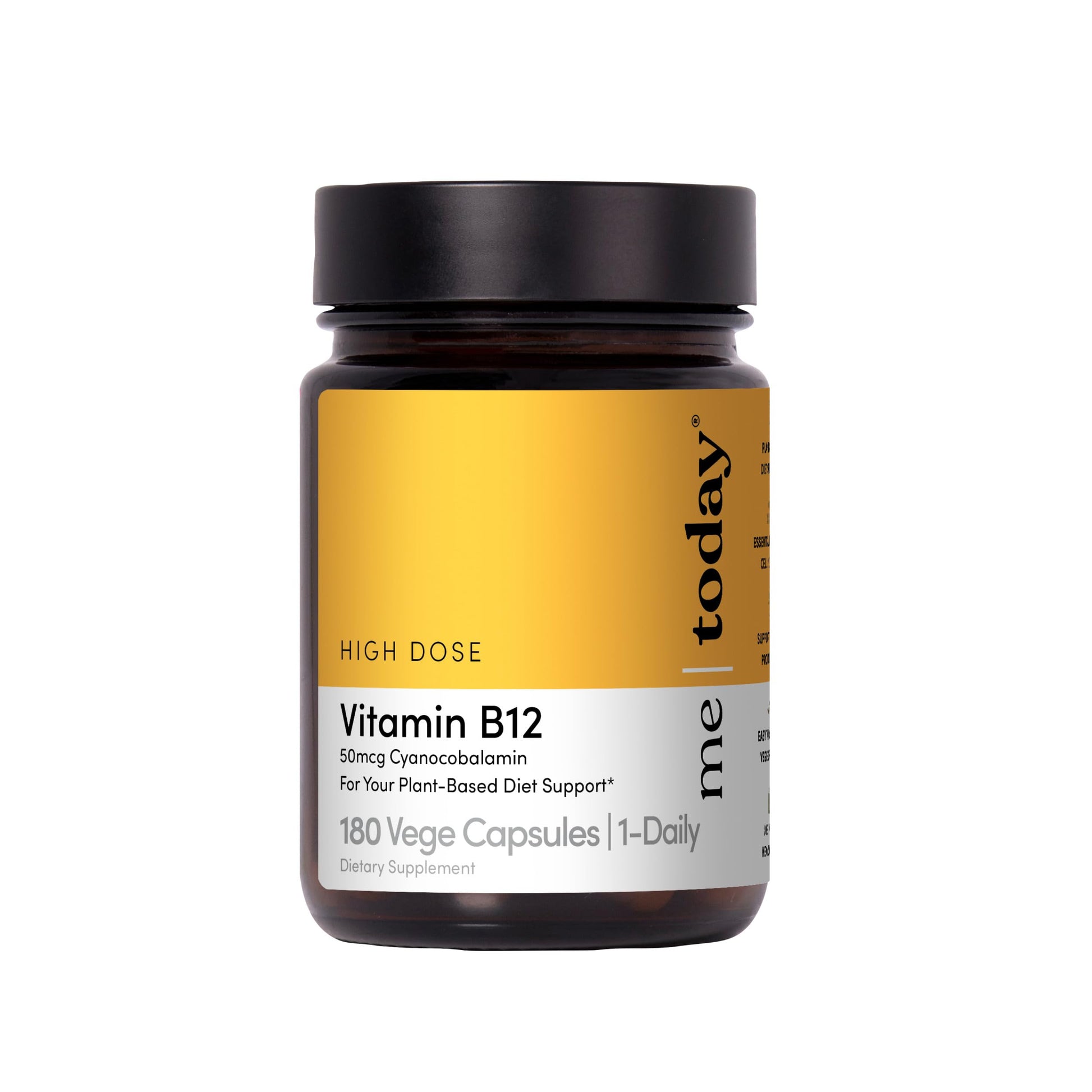 me today High-Dose Vitamin B12 50mcg Supplement 180 Capsules