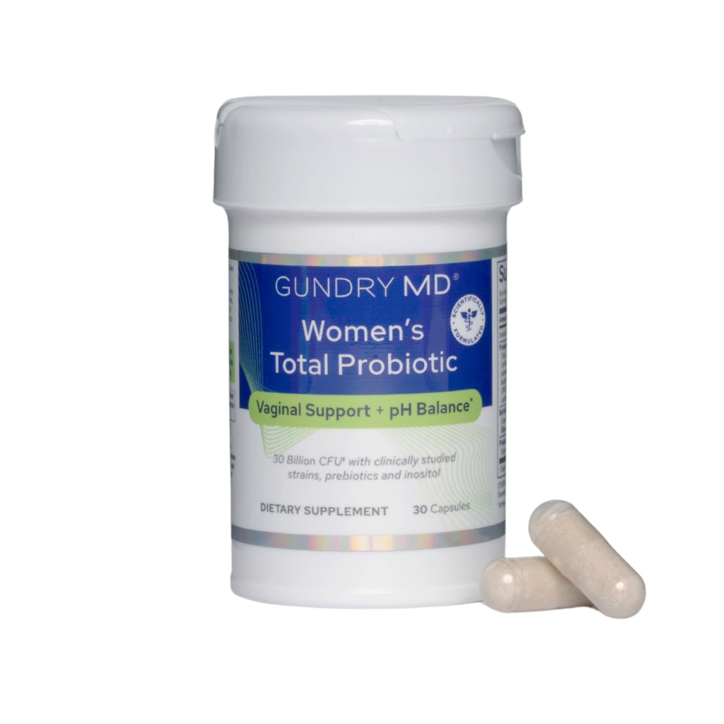 Gundry MD Women's Total Probiotic with Inositol for Metabolic and Reproductive Wellness Support Capsule, 30 Count