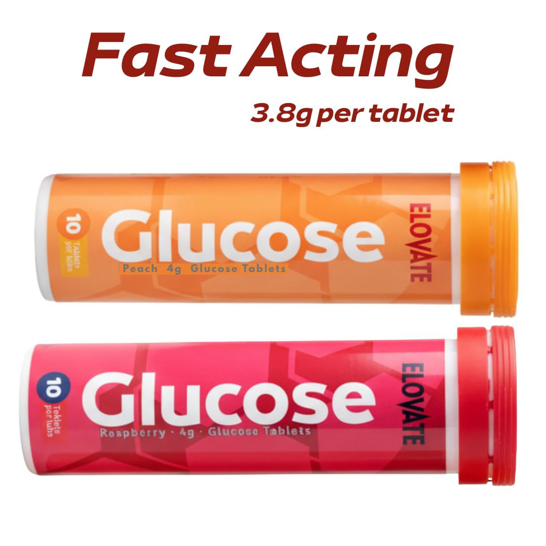 ELOVATE Fast Acting Glucose Tablets, 40 Tablets