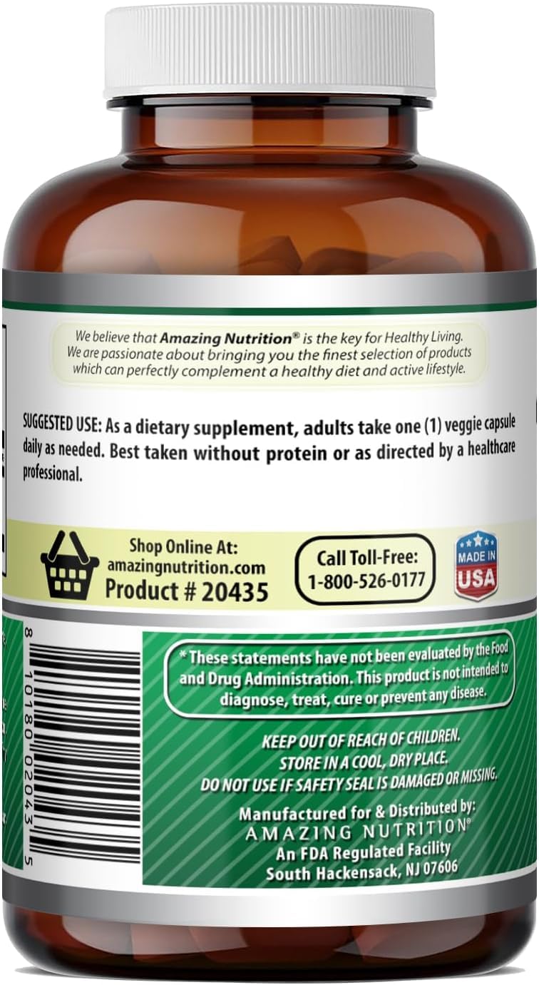 Amazing Nutrition GABA 750mg Veggie Capsules, 300 Capsules