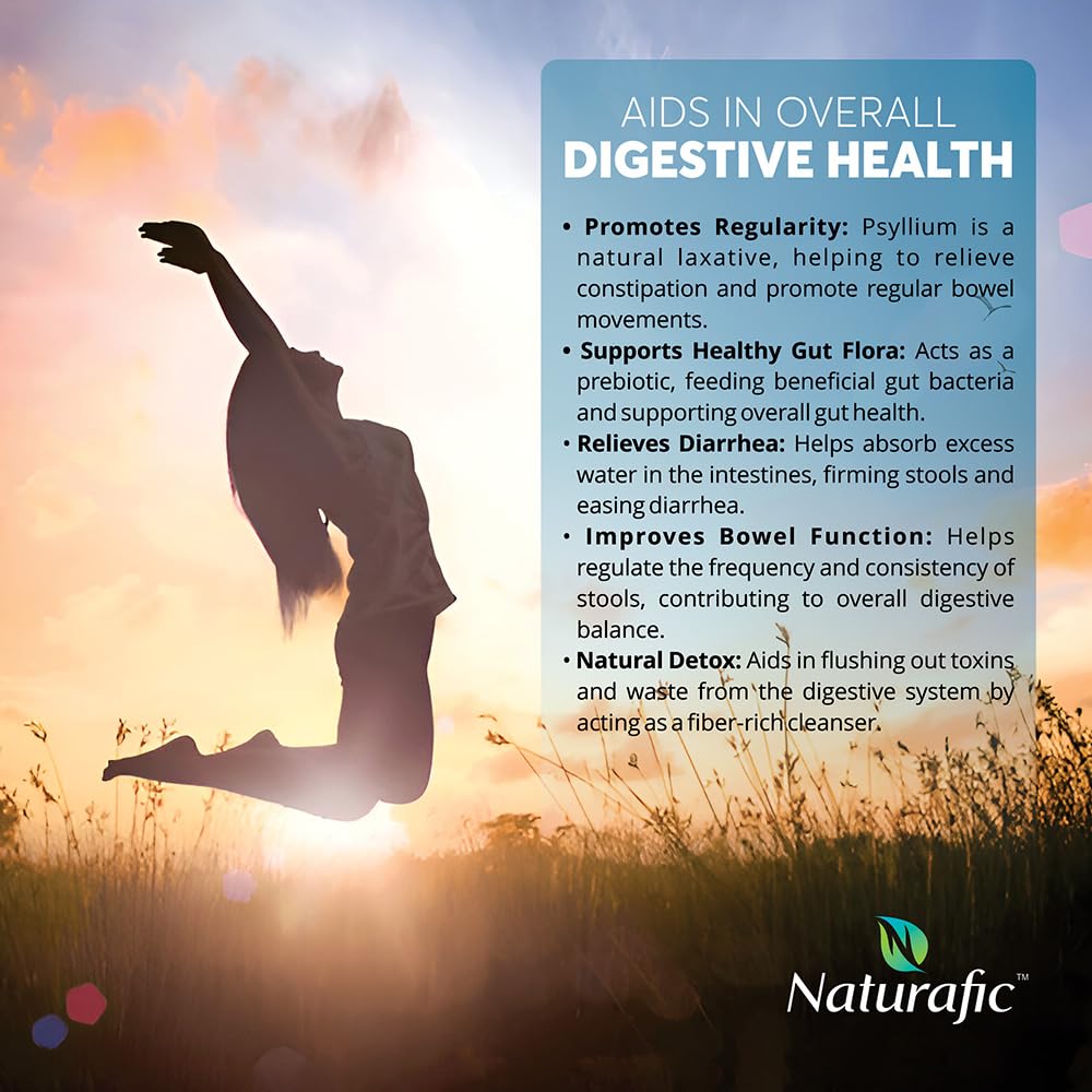 Naturafic Psyllium Husk Capsules 1500mg, 240 Capsules
