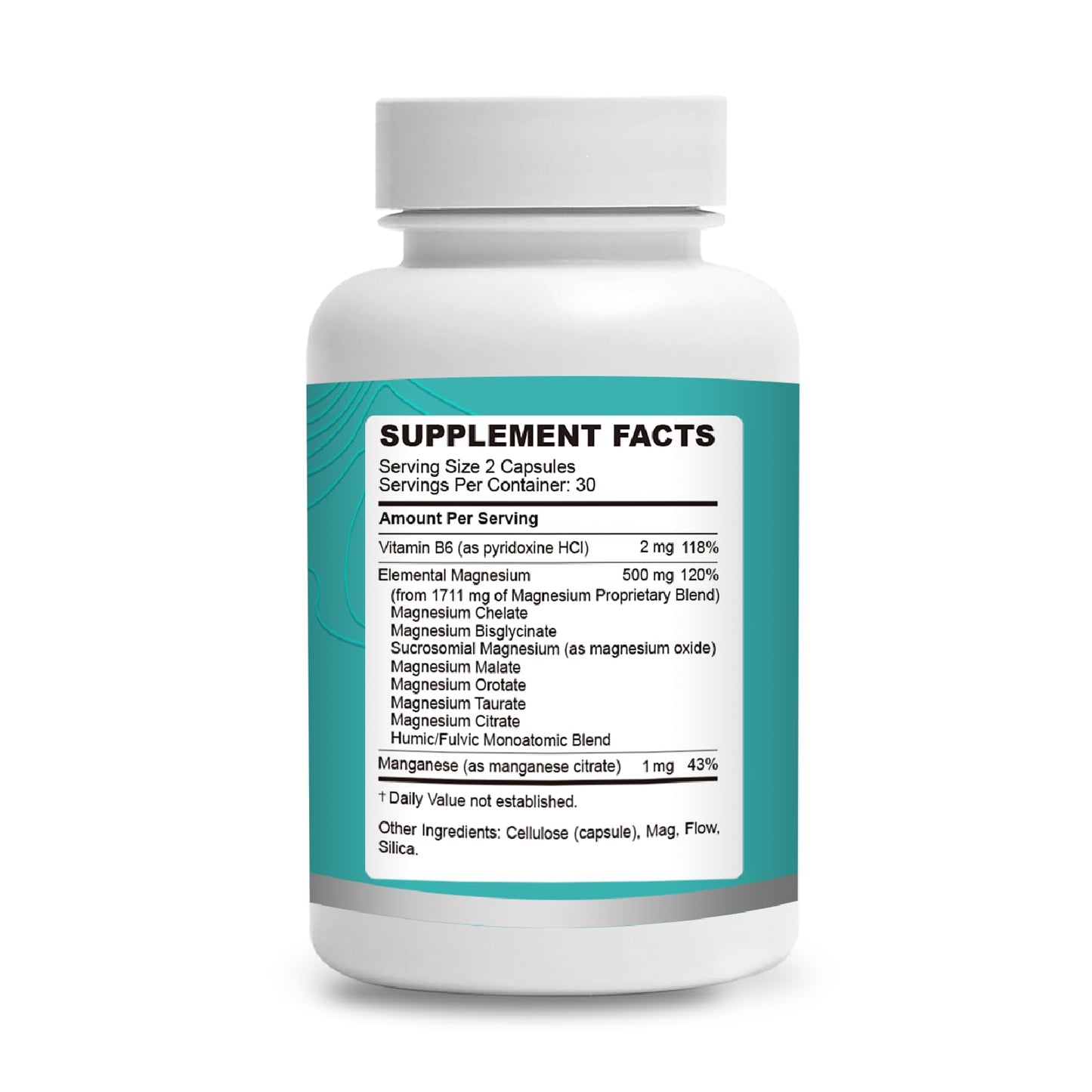 Herbal Bee 7-in-1 Magnesium Complex Capsules - High Absorption Memory, Sleep & Mood Support - Magnesium Glycinate, Malate, Taurate, Citrate and More - Vegan, Gluten-Free, Soy-Free, 60 Capsules