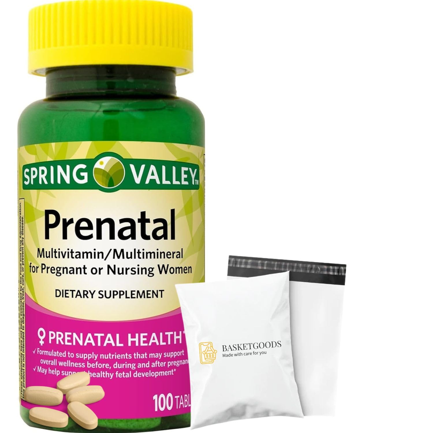 BASKETGOODS Prenatal Multivitamin Tablet 100 Tablets