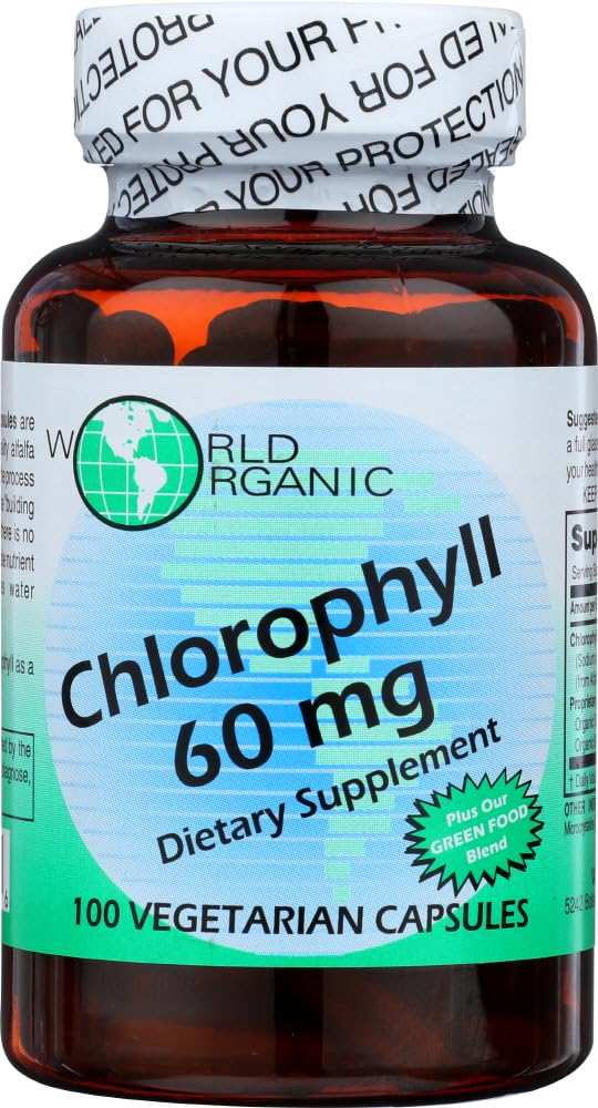World Organic Chlorophyll 60mg Capsule, 1 Count