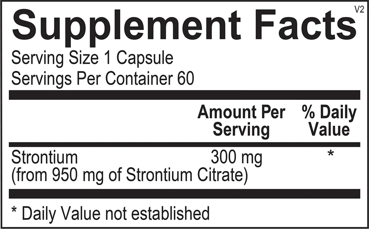 THE SOURCE MATTERS Super Strontium Boost Dietary Supplement Capsules, 60 Count