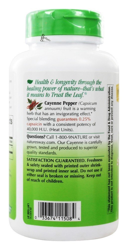 Nature's Way Cayenne Pepper 40000 HU 180 Capsules