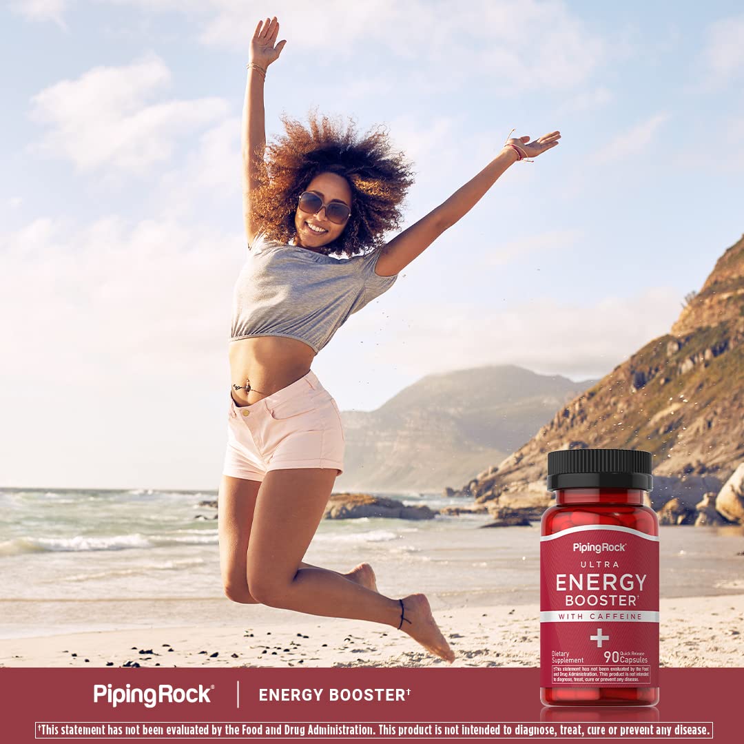 Piping Rock Energy Supplement with Caffeine 90 Capsules