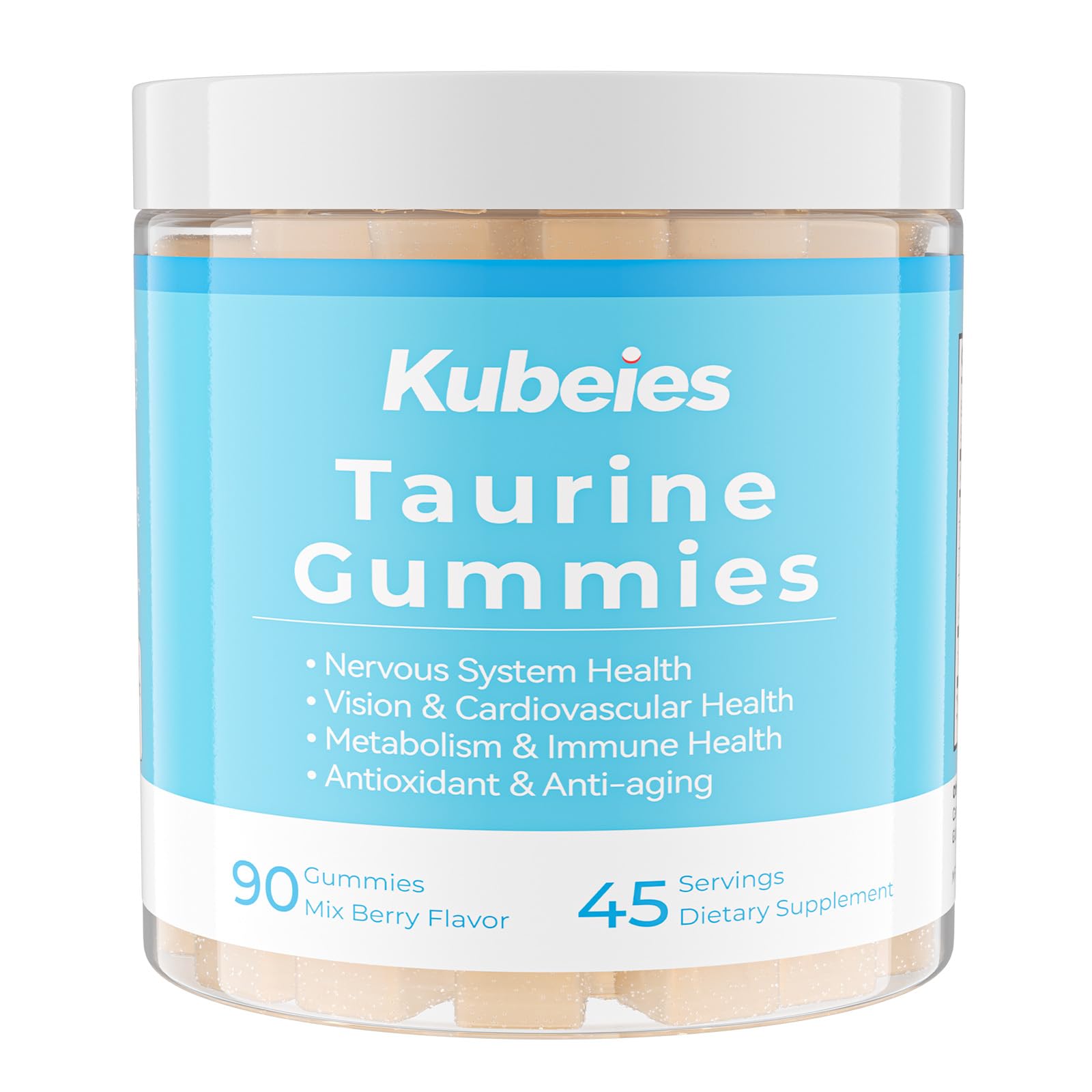Kubeies Taurine Gummies 1000mg, 90 Gummies