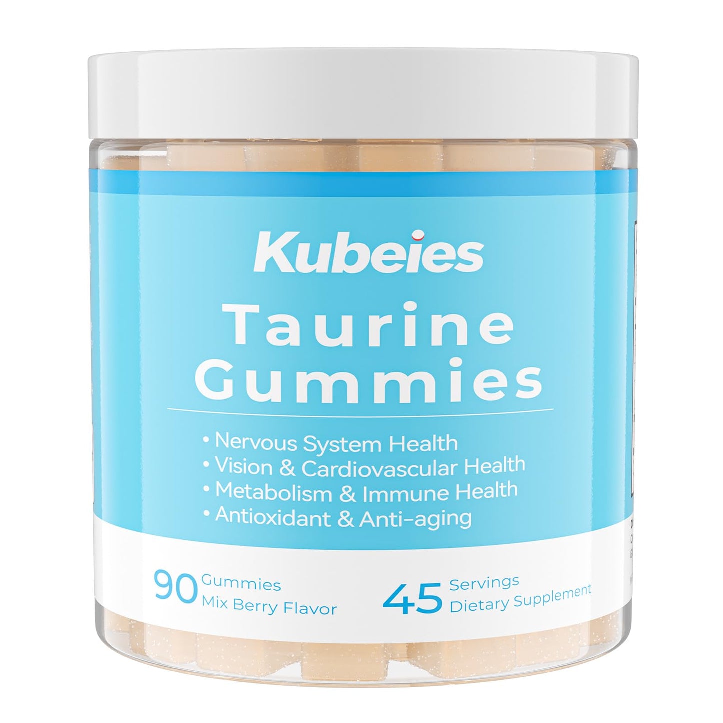 Kubeies Taurine Gummies 1000mg, 90 Count