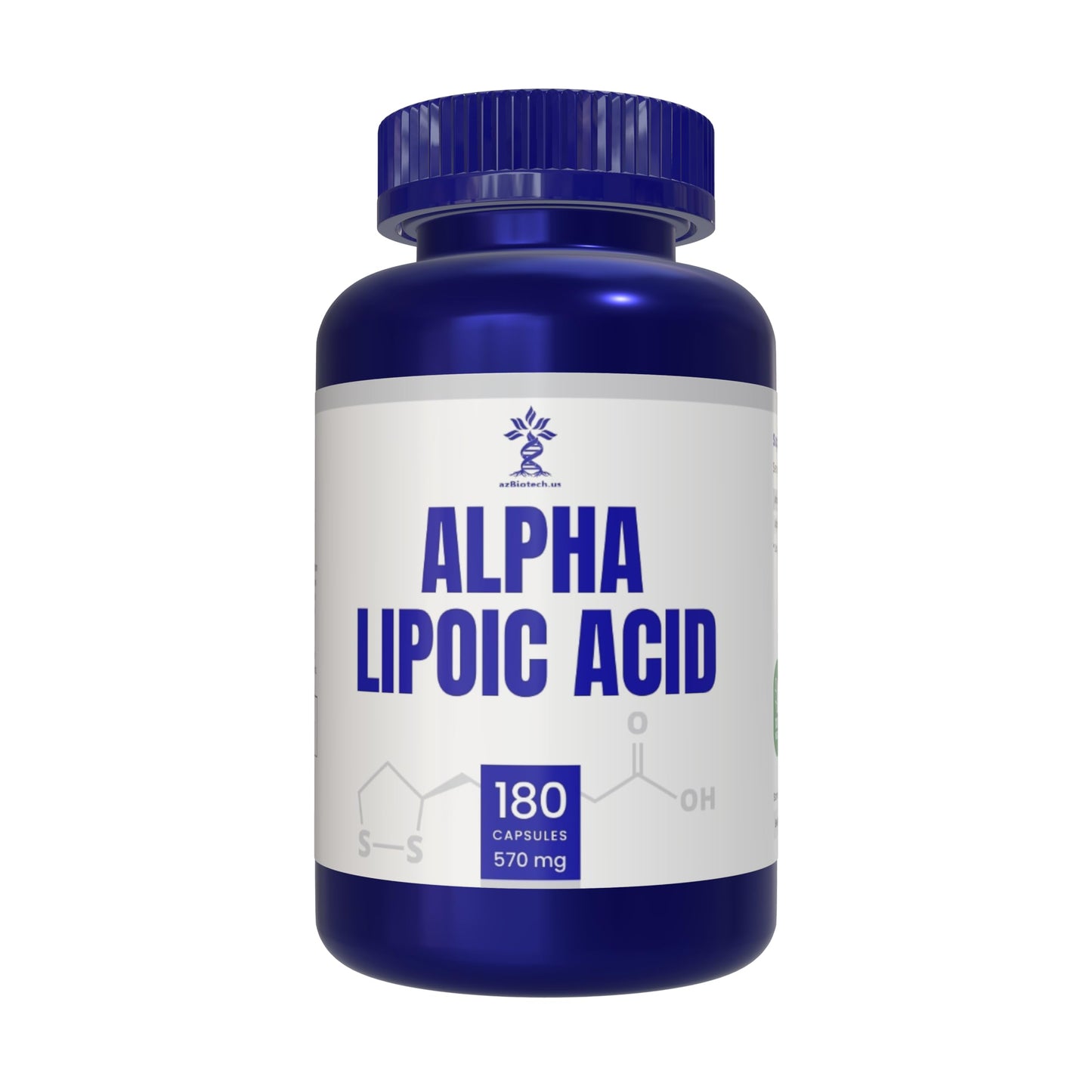 AZ BIOTECH Alpha Lipoic Acid 570 mg Capsules, 180 Count