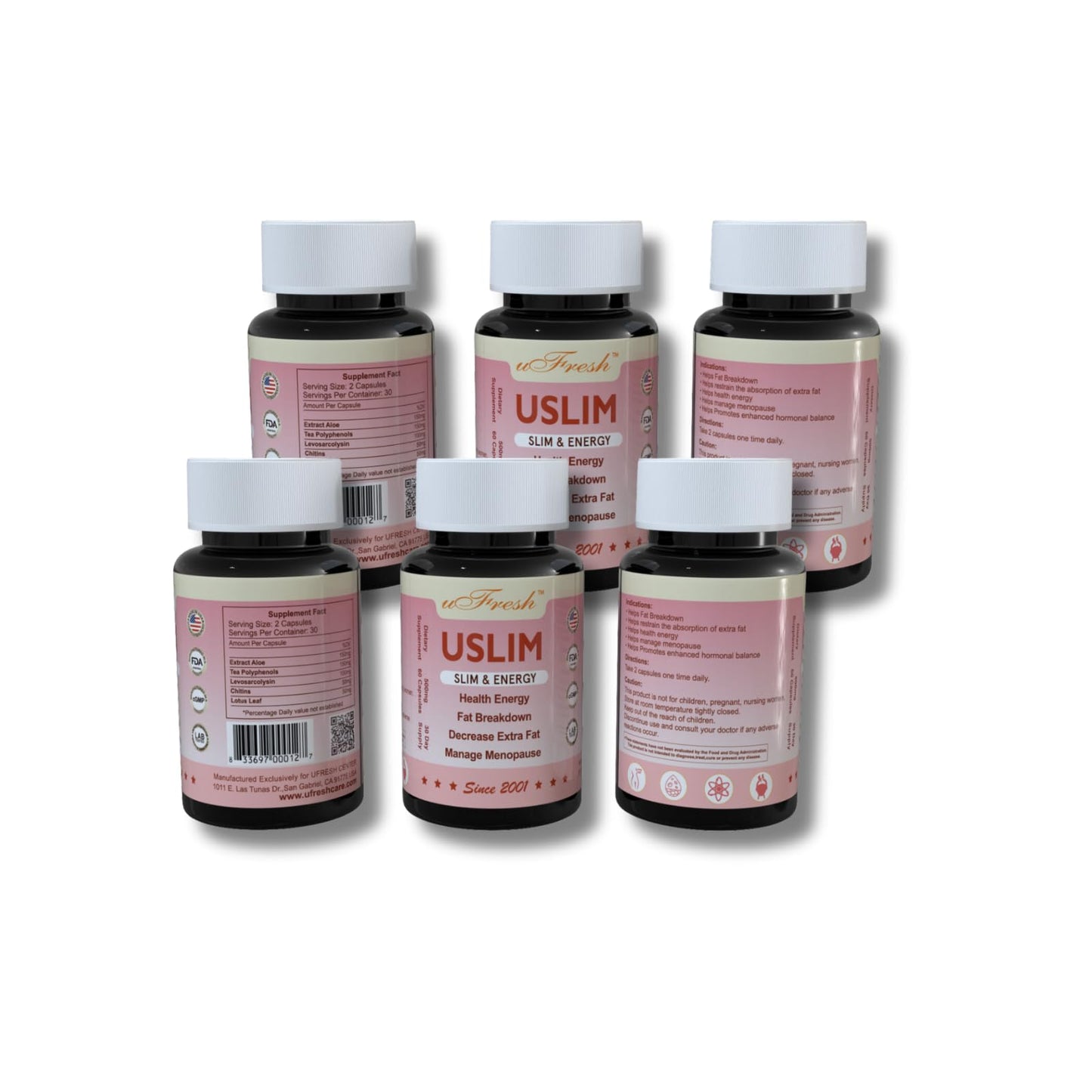 uFresh uSlim Diatery Supplement Capsule 60 Count