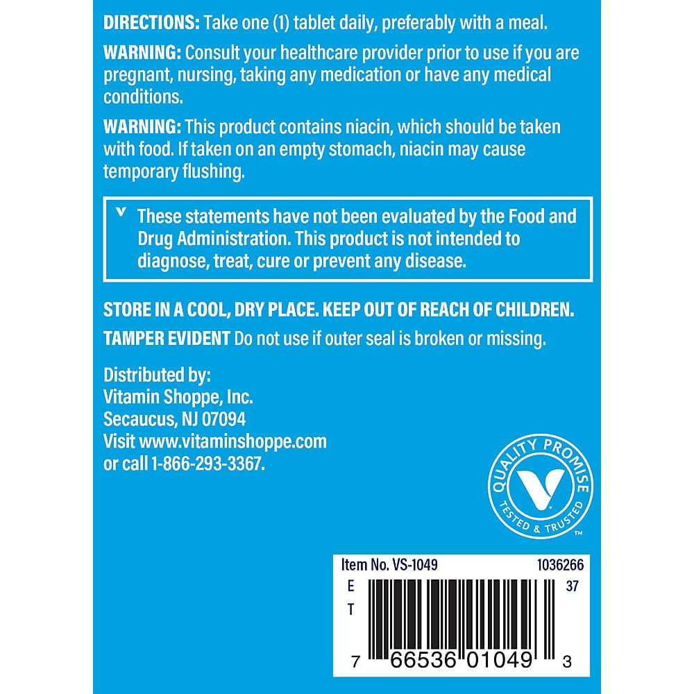 The Vitamin Shoppe Vitamin B-Complex Energy Metabolism & Nervous System Support, Complete B Vitamins, 300 Tablets