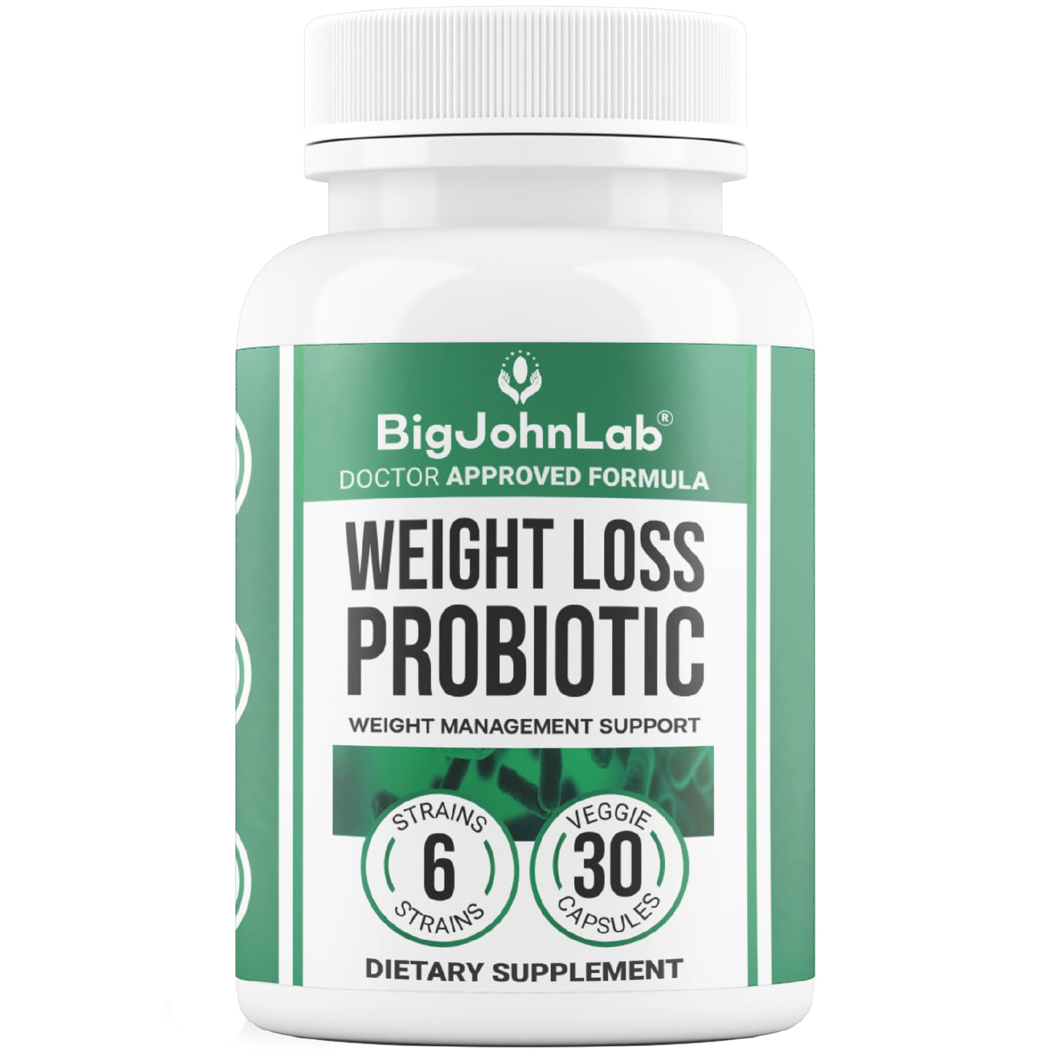 BIGJOHNLAB Probiotics for Weight Management & Bloating Capsules, 30 Capsules