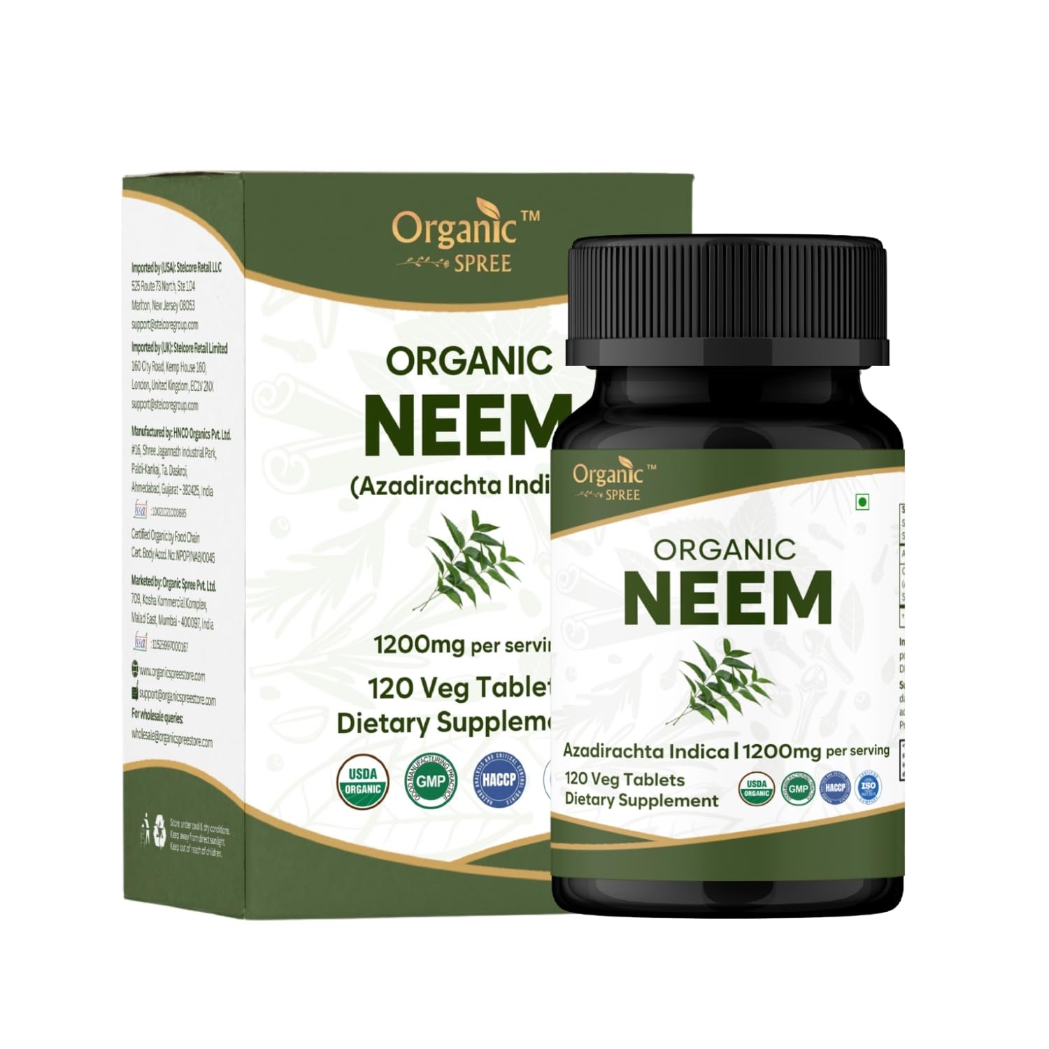 ORGANIC SPREE Neem 120 Tablets