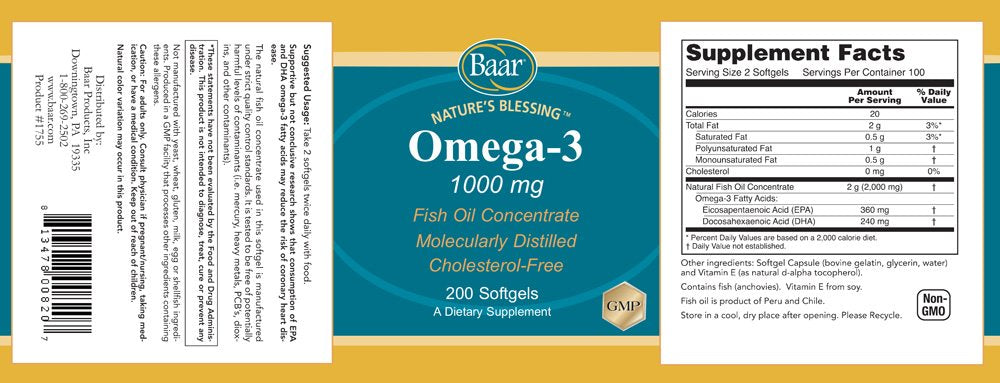 Baar Omega-3 Softgels 200
