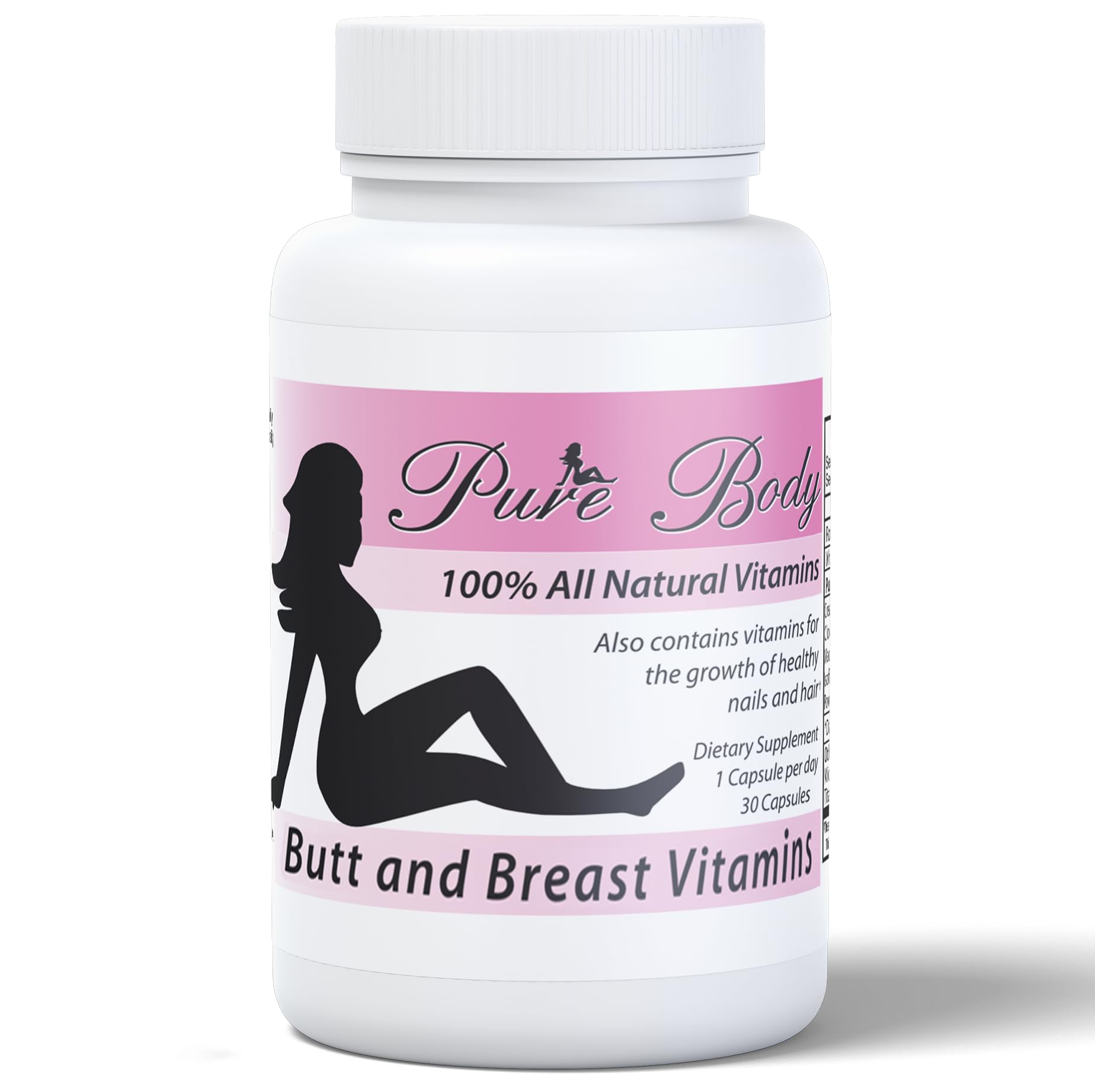 Pure BioTechnologies Butt Enhancer and Breast Enhancer Vitamins Capsule 30 Count