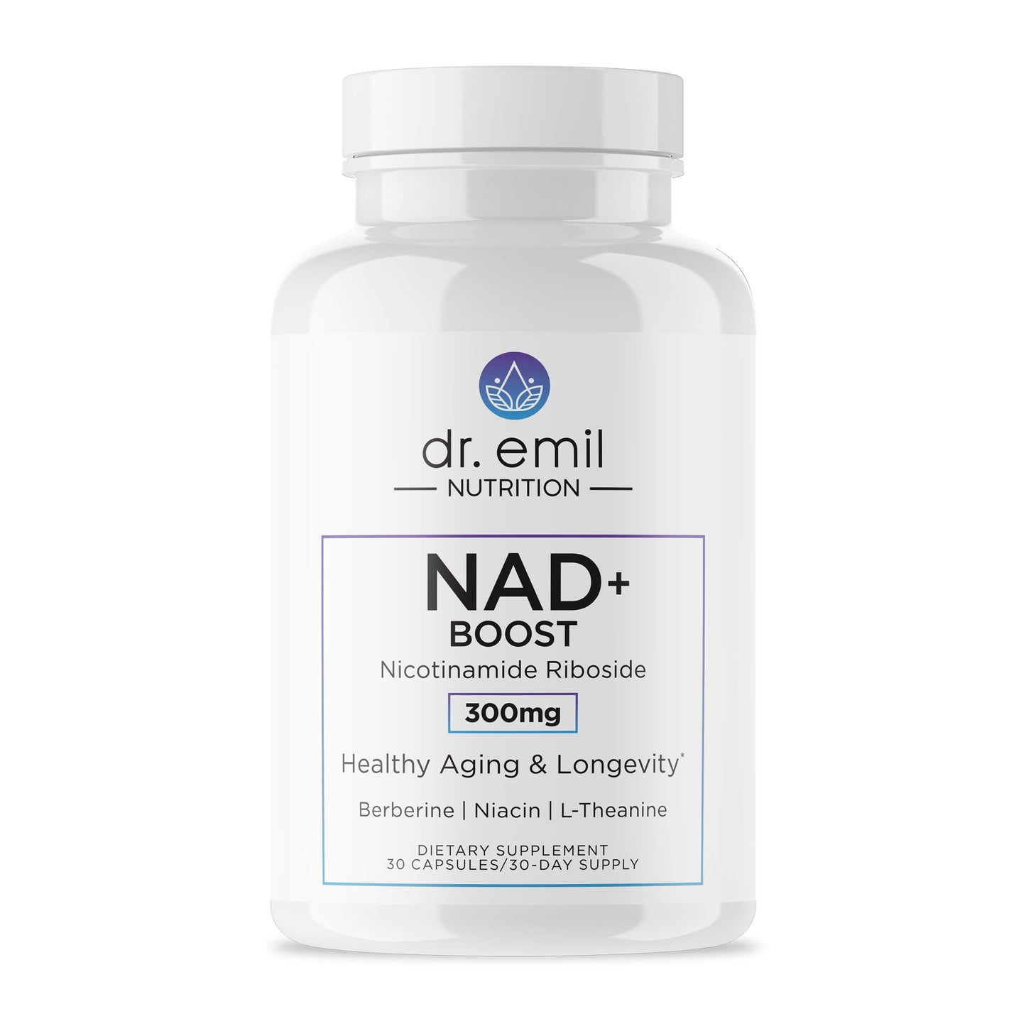 DR. EMIL NUTRITION NAD+ Boost Nicotinamide Riboside Supplement Capsules, 30 Count
