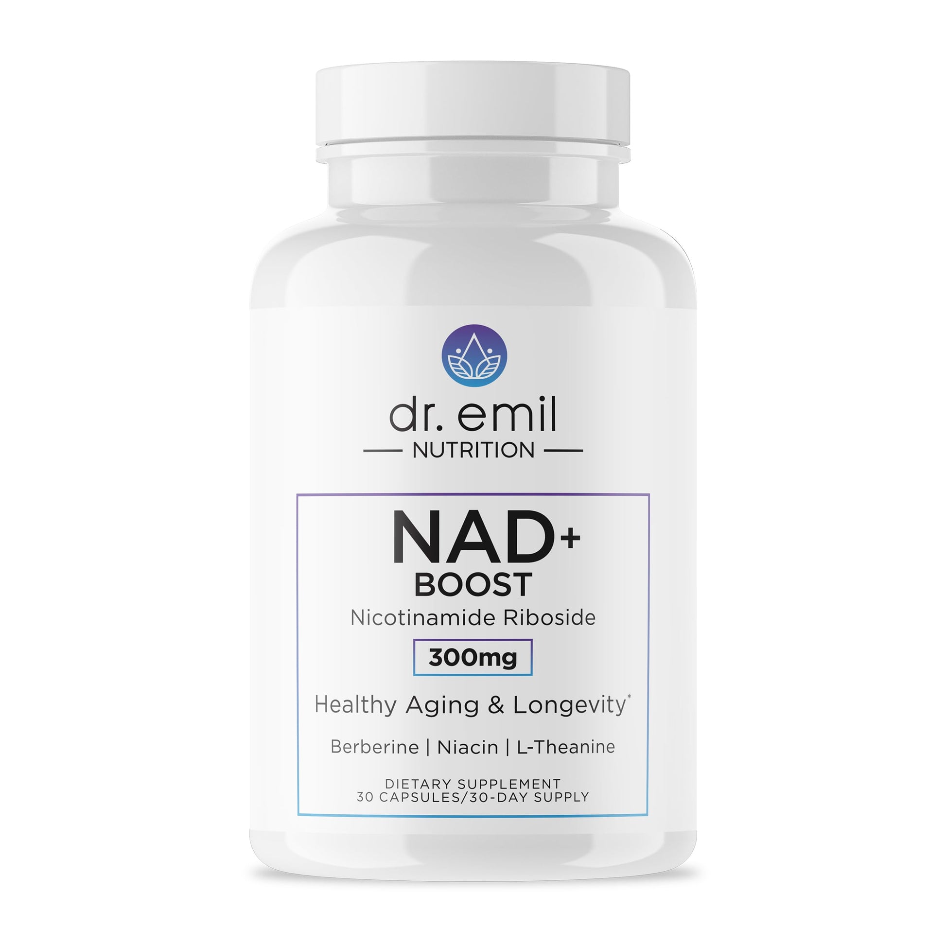 DR. EMIL NUTRITION NAD+ Boost Nicotinamide Riboside Supplement Capsules, 30 Count