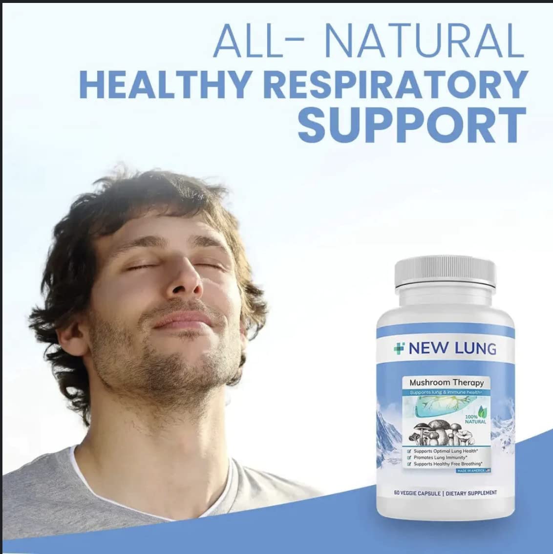 Success Chemistry Lung Mushroom Lung Immune Health Supplement Capsule, 60 Capsules