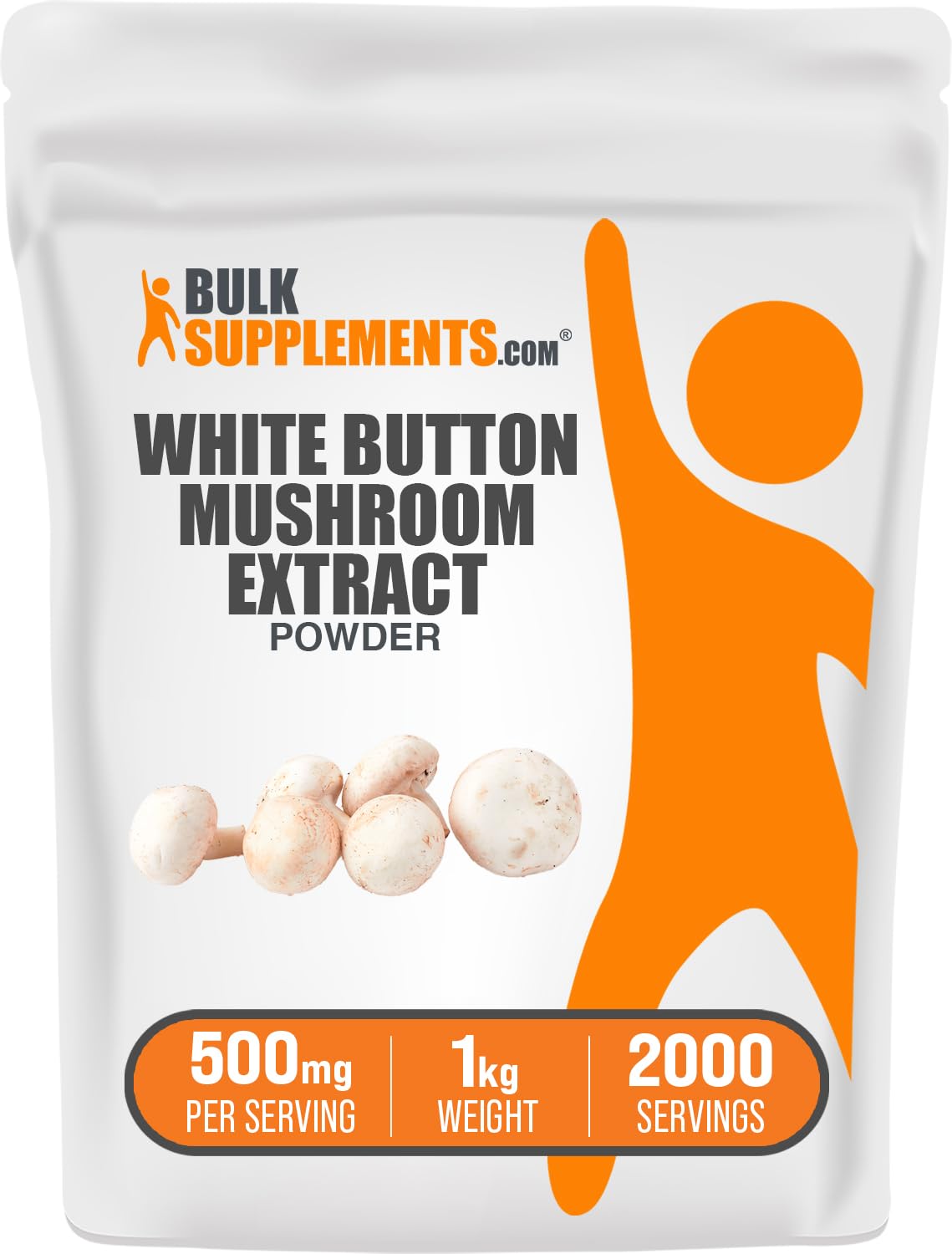 BulkSupplements White Button Mushroom Extract Powder 35.3 oz