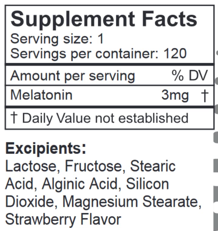 LifeLink MonoRest Melatonin 3 mg Tablet, 120 Tablets