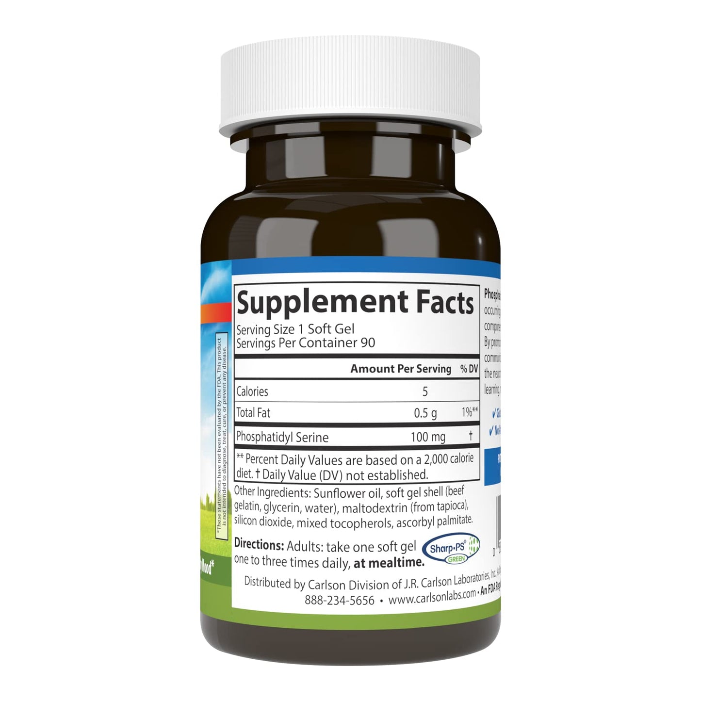 Carlson Phosphatidyl Serine 100 mg Softgel, 90 Softgels