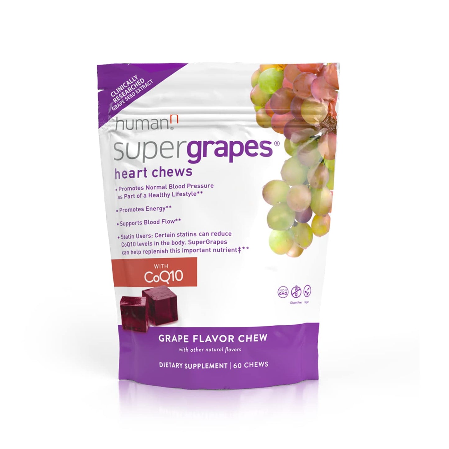 HumanN SuperGrapes Chews Gummy 60 Count
