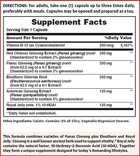 Vitamin World Ginseng Complex 1000 mg Capsules, 100 Count