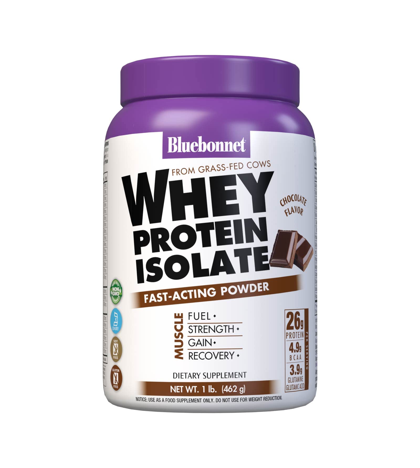 BlueBonnet Whey Protein Isolate Powder, Chocolate Flavor, 16