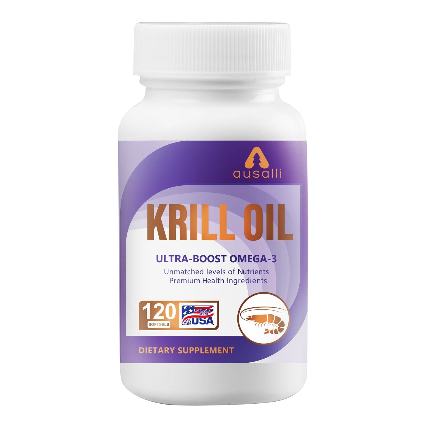 ausalli Antarctic Marine Complex – Natural Lipid Softgels with Omega-3 120 Count