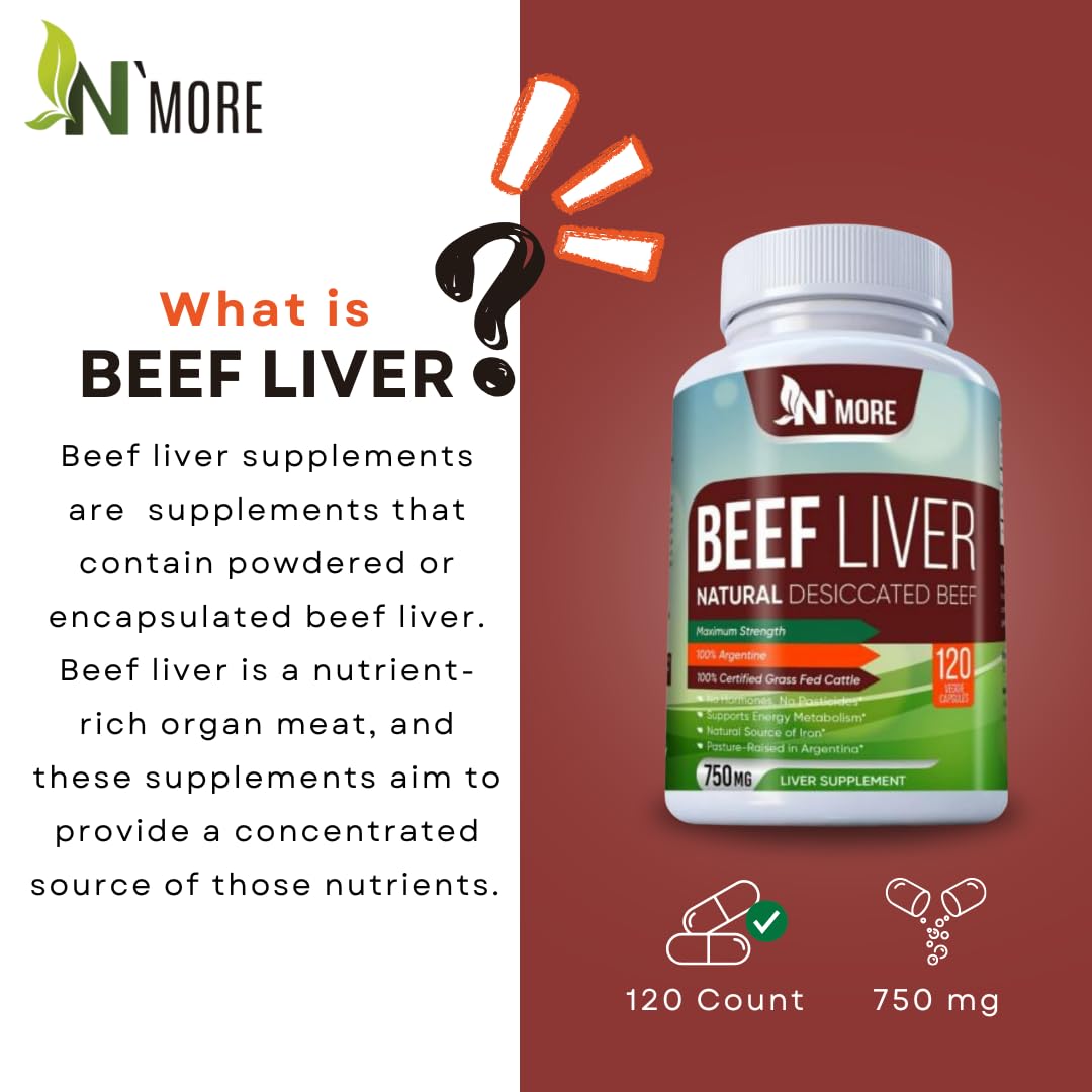 N'More Beef Liver Capsules 120 Capsules