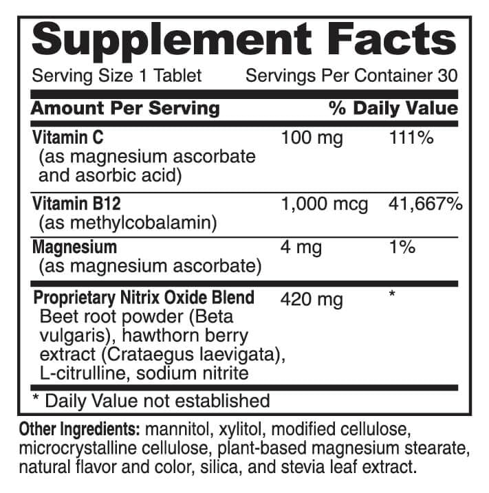 Advanced Bionutritionals Circ02 Nitric Oxide Supplement for Men and Women, Beet Root, L-Citrulline Formula, Non GMO, Gluten Free, Dairy Free, Soy Free, Vegan, 30 Tablets