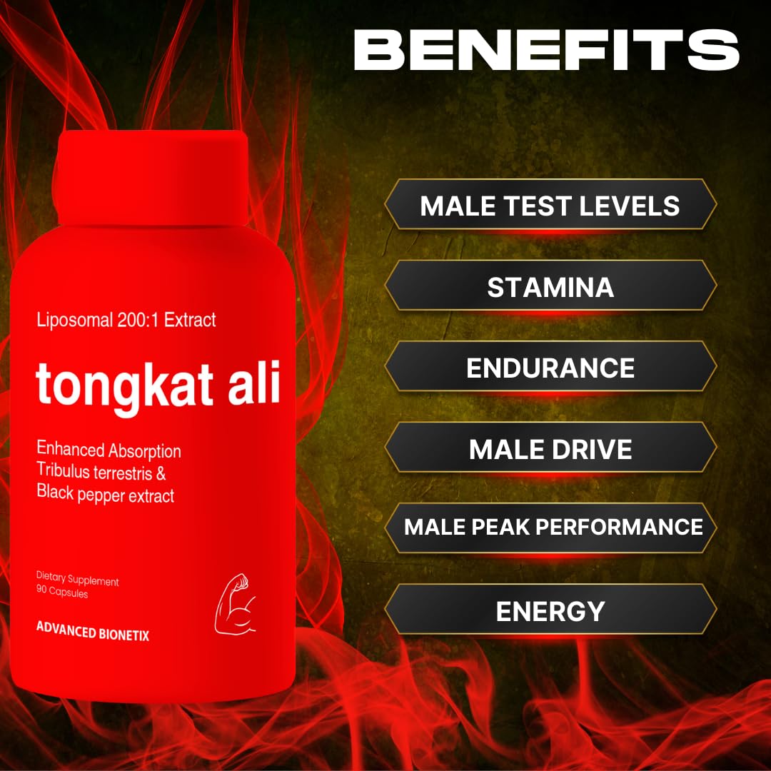 Advanced Bionetix Liposomal Longjack Tongkat Ali Extract Capsules 90 Count