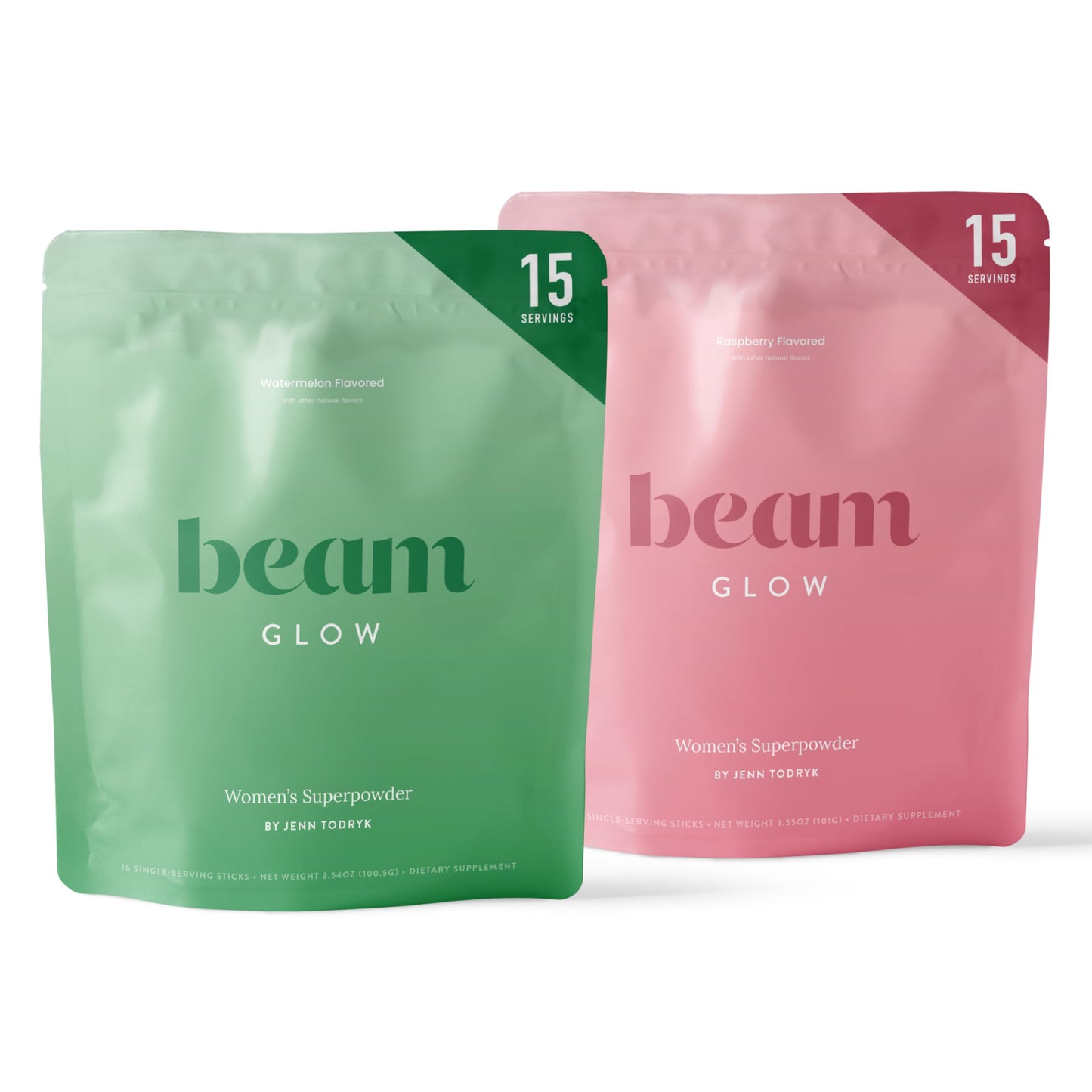 BEAM Glow Hormone Support Powder with Selenium & Bromelain for Women, Thyroid Support, PMS Relief, Hair Skin & Nails, 15 Servings