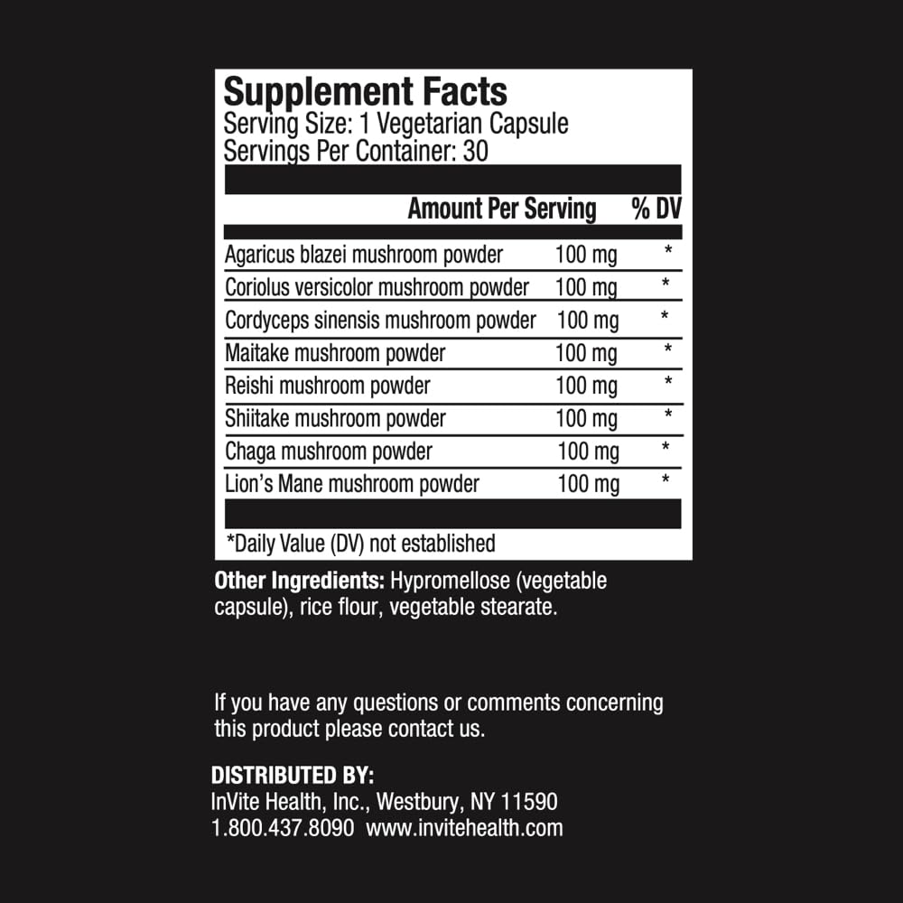Invite Health Mushroom Hx 60 Capsules